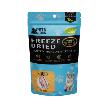 Pets Kitchen Treat Freeze-Dried Whole Squid 40g x2